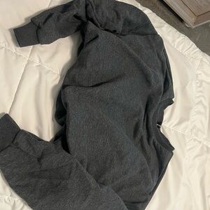 Alphalete Dark Gray Bubble Crop Sweatshirt